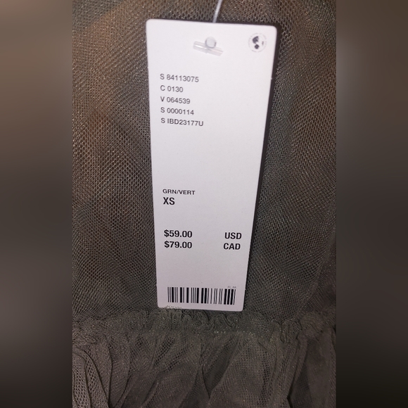 Urban Outfitters Aida Sheer Mesh Ruffle Midi Dress in Green XS - Picture 9 of 10